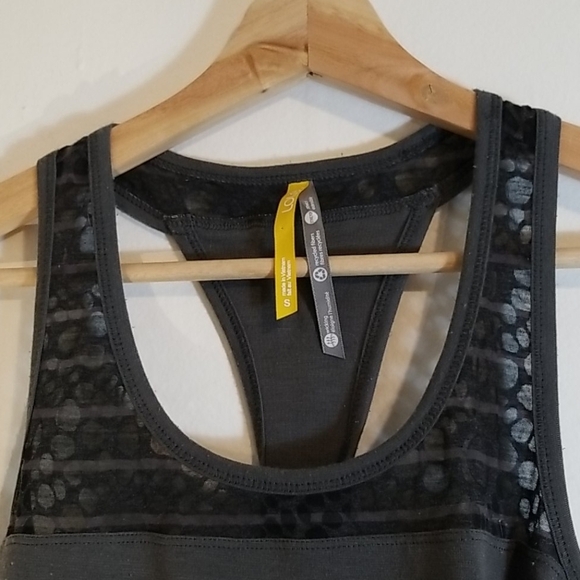 LOLE Twist Criss Cross Racerback Mix Media Tank Top Women's Small Dark Grey Camo - Picture 5 of 10